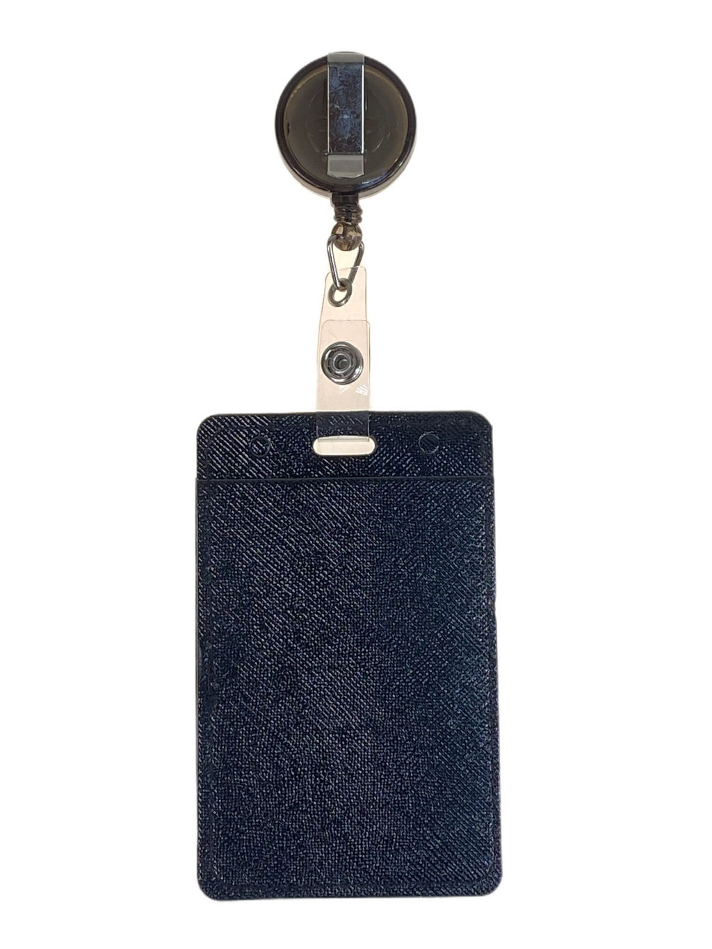 Бейдж с лентой на рулетке вертикальный, цвет черный - Greta фото 2