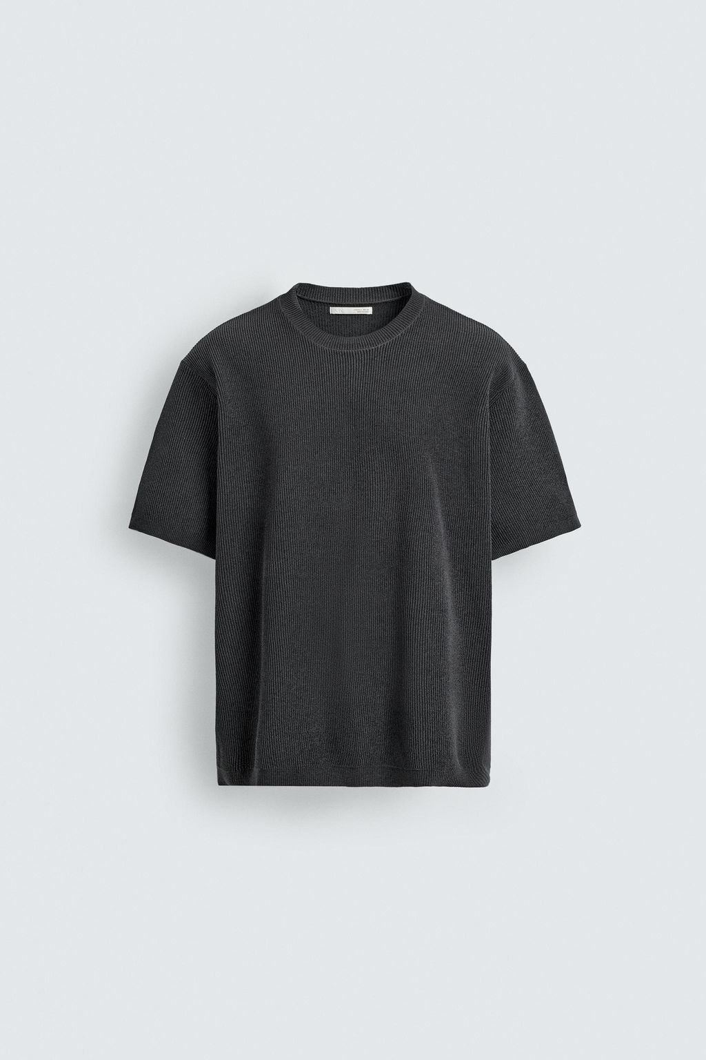 CAMISETA PUNTO ESTRUCTURA CHENILLA / Gris - Zara фото 8