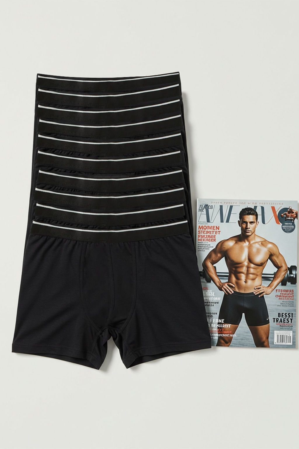 Siyah 10lu Paket Duz Erkek Boxer TMNSS24BX00025