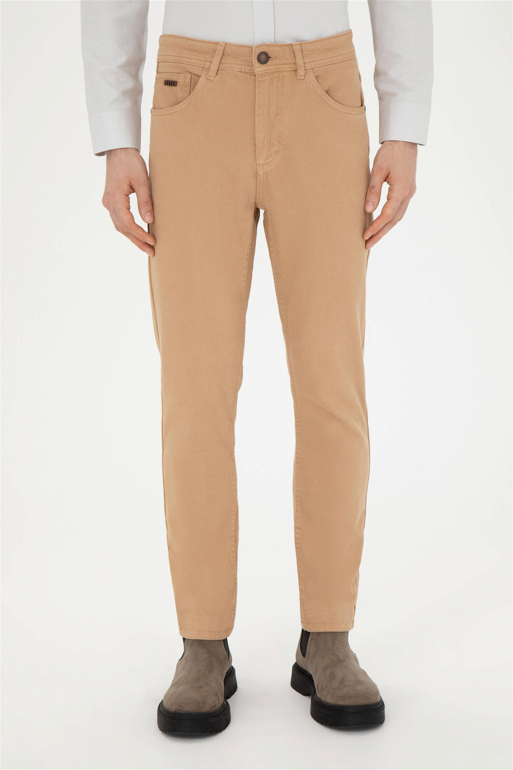 Мужские брюки песочного цвета из парусины - U.s. polo assn фото 2