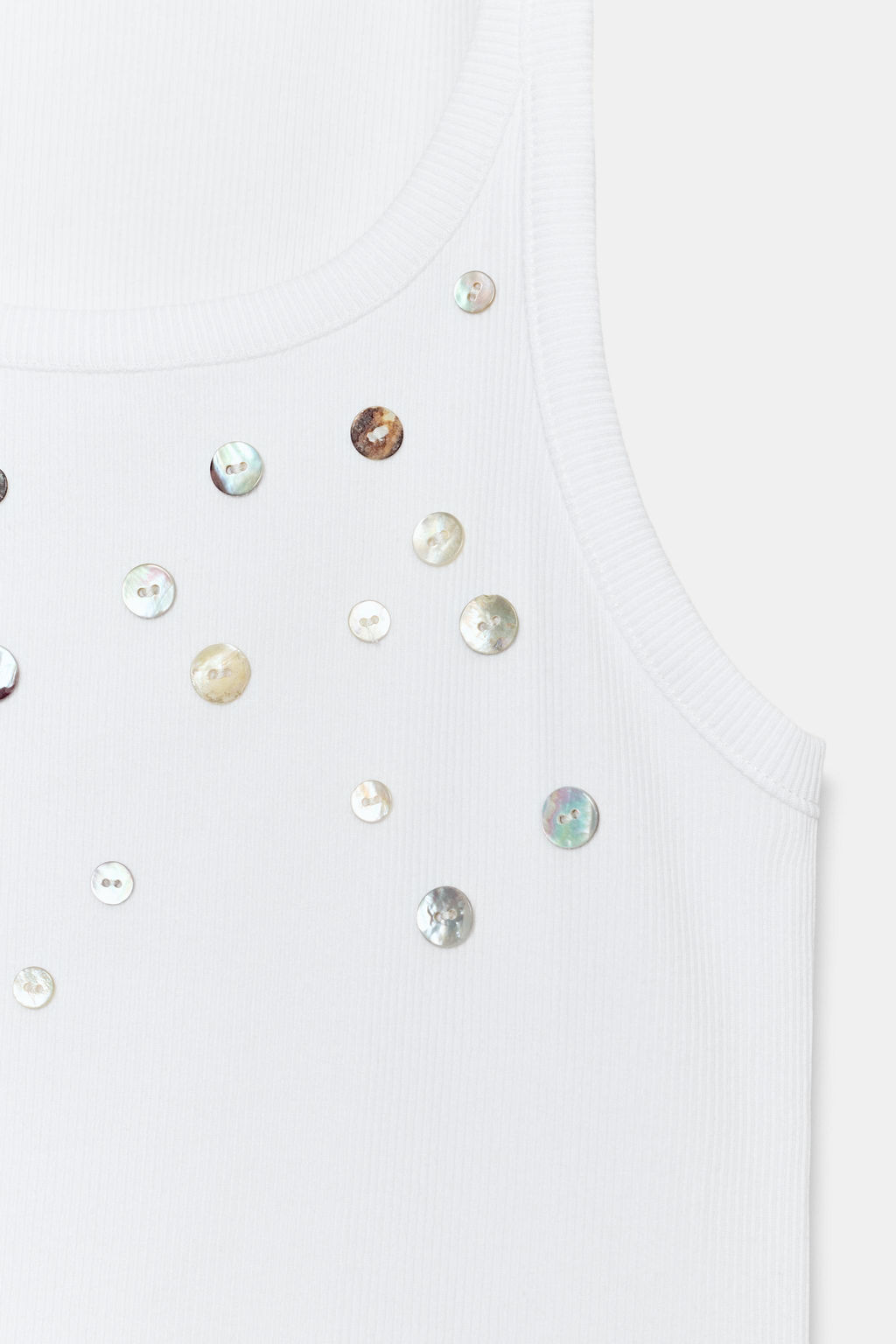 TOP RIB BOTONES / Blanco - Zara фото 4
