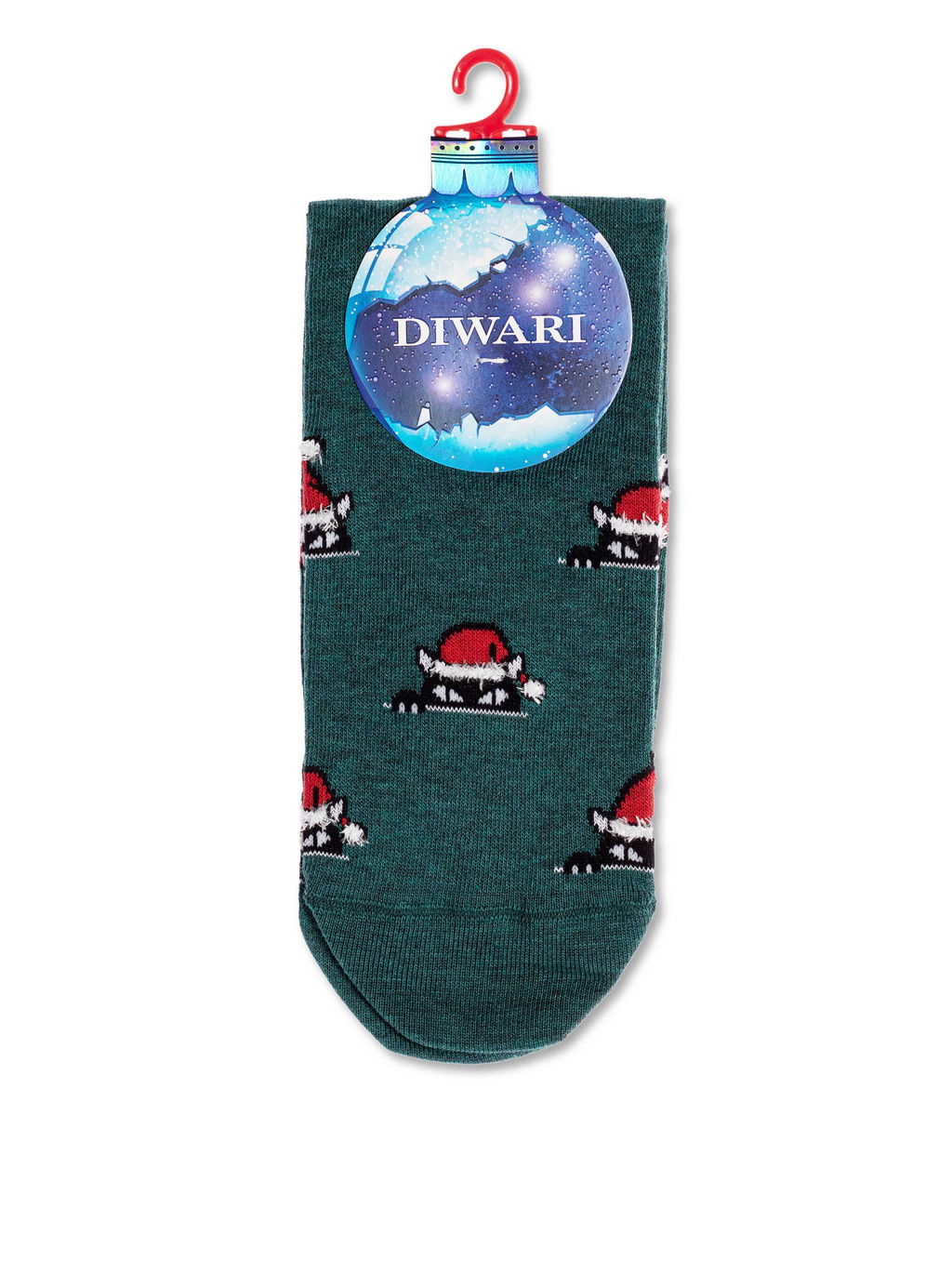 Цена за 2 пары. Носки мужские DIWARI Новогодние носки с пушистой нитью Xmas cat - Conte elegant фото 2