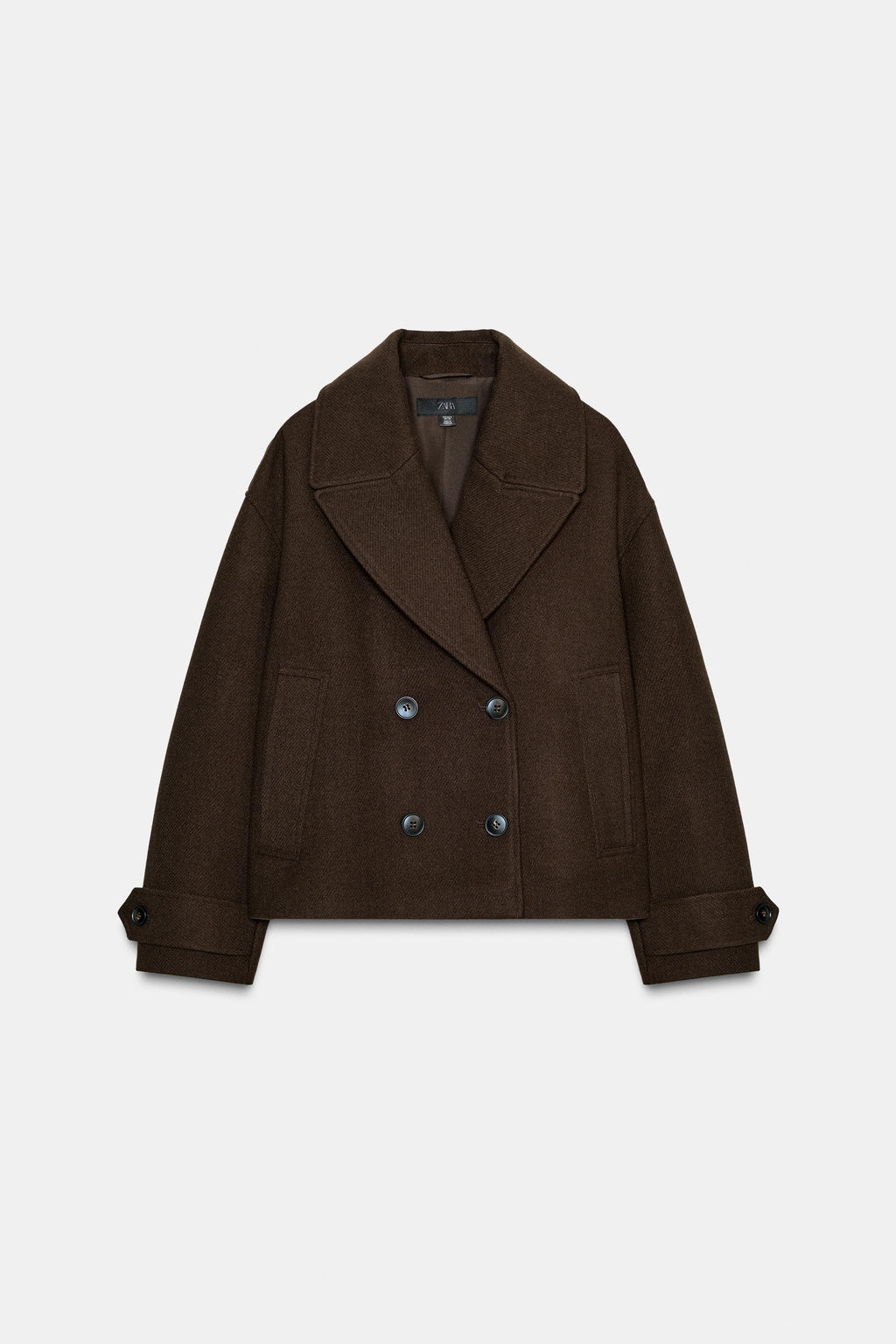 DOUBLE-BREASTED SHORT COAT - Zara фото 13