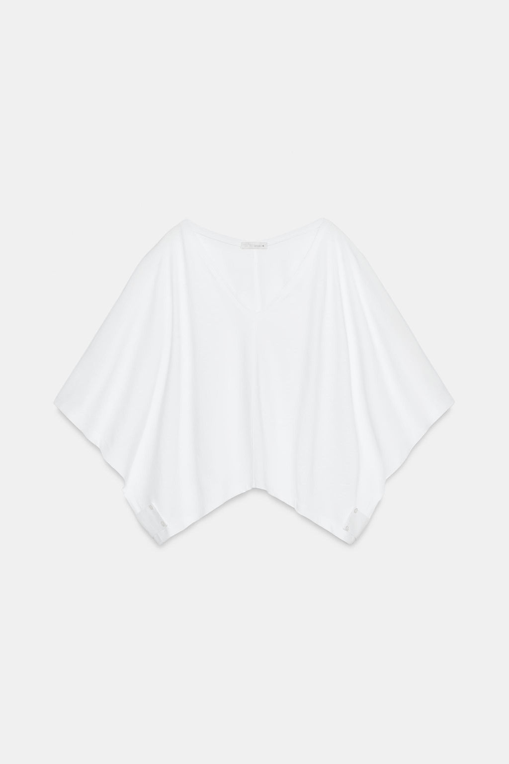 CAMISETA CAPA ALGOD?N / Blanco - Zara фото 5