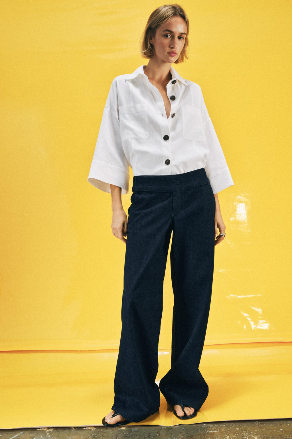 Z1975 WIDE-LEG HIGH-WAIST FULL LENGTH JEANS - Zara фото 6