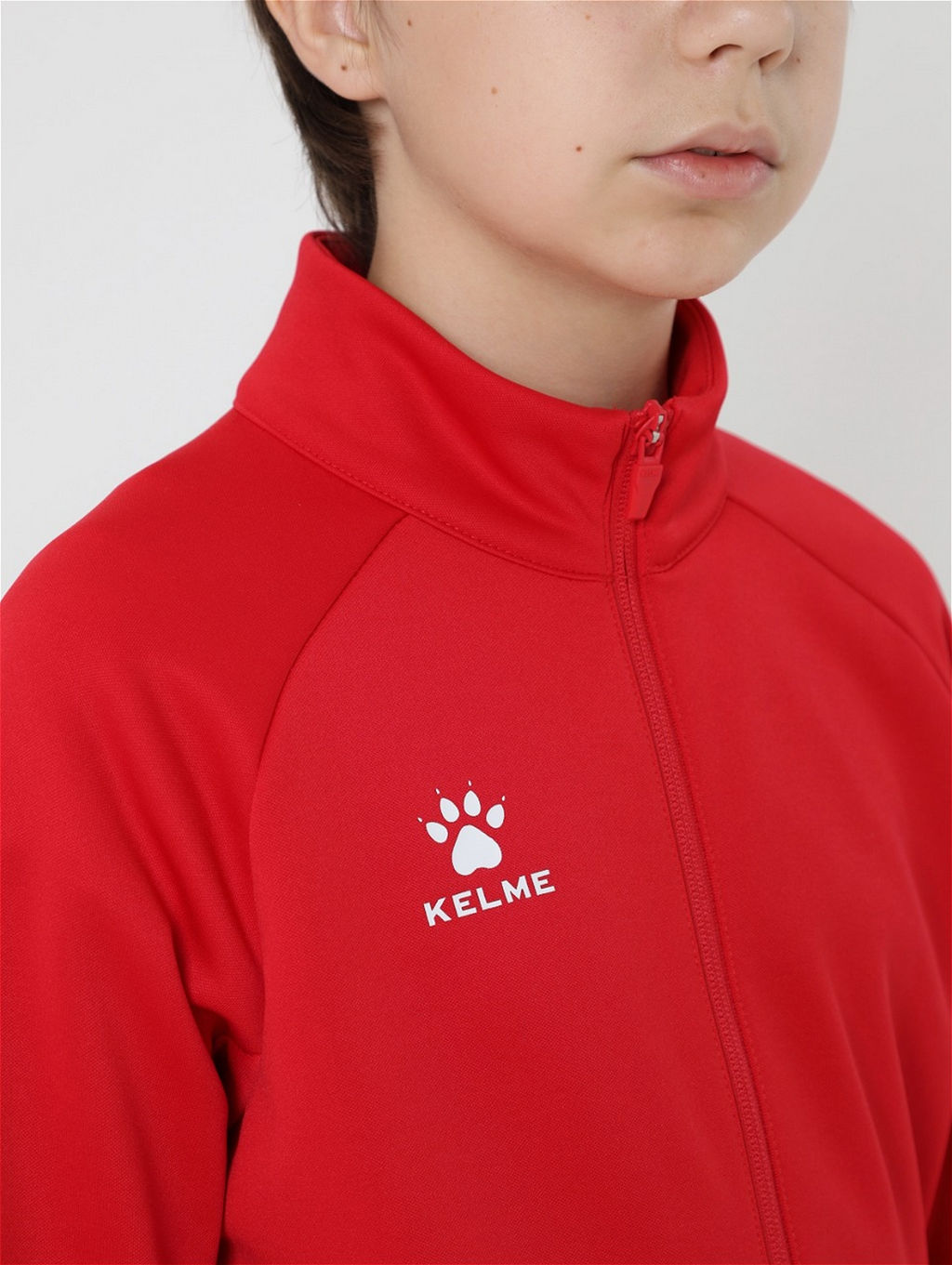 Детская олимпийка KELME Childrens Knitted Jacket (fleece) Red