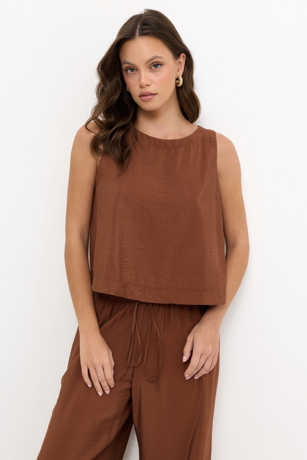 Блуза женская T241 _Chicory coffee/Кофейный