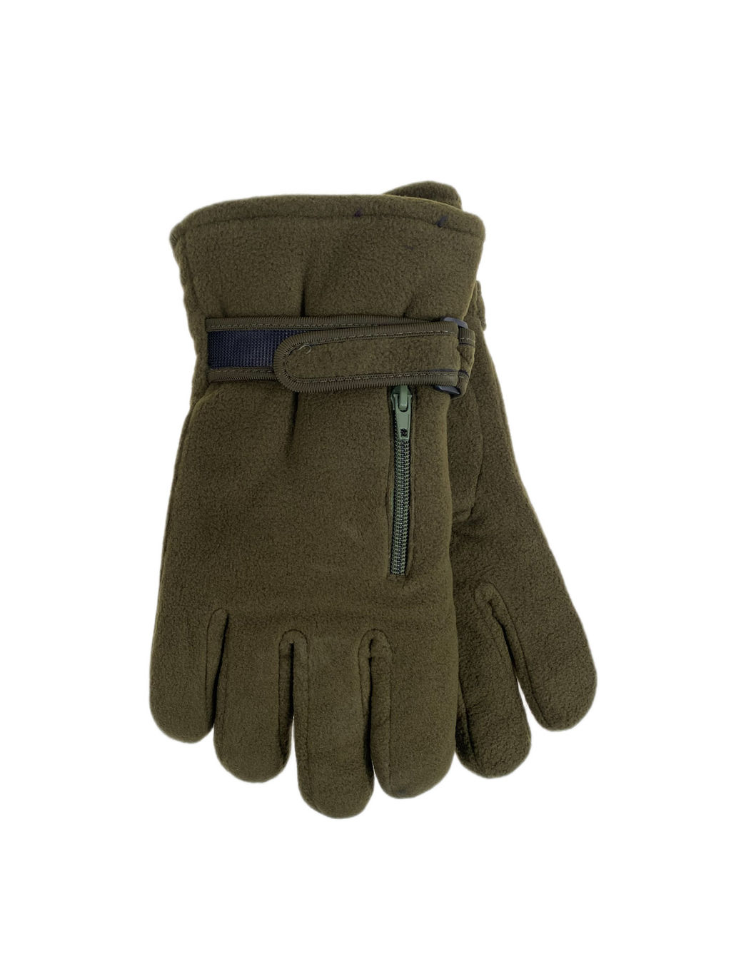 Утеплённые мужские перчатки цвет зеленый