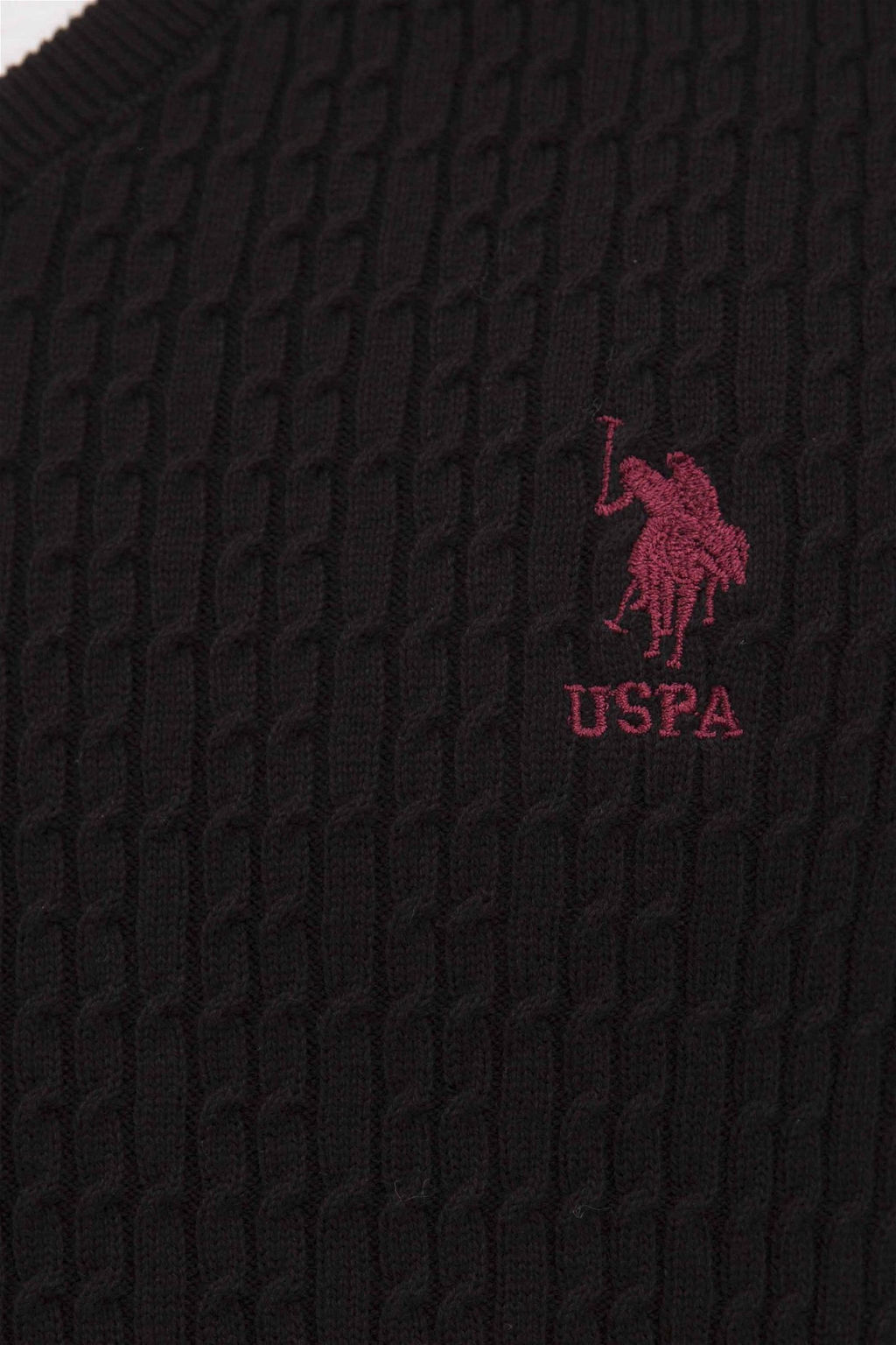 U. S. Polo Assn / Мужской черный базовый свитер - U.s. polo assn фото 5