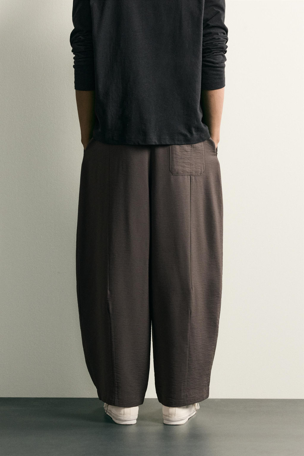 PANTAL?N FLUIDO BALLOON FIT / Gris - Zara фото 3