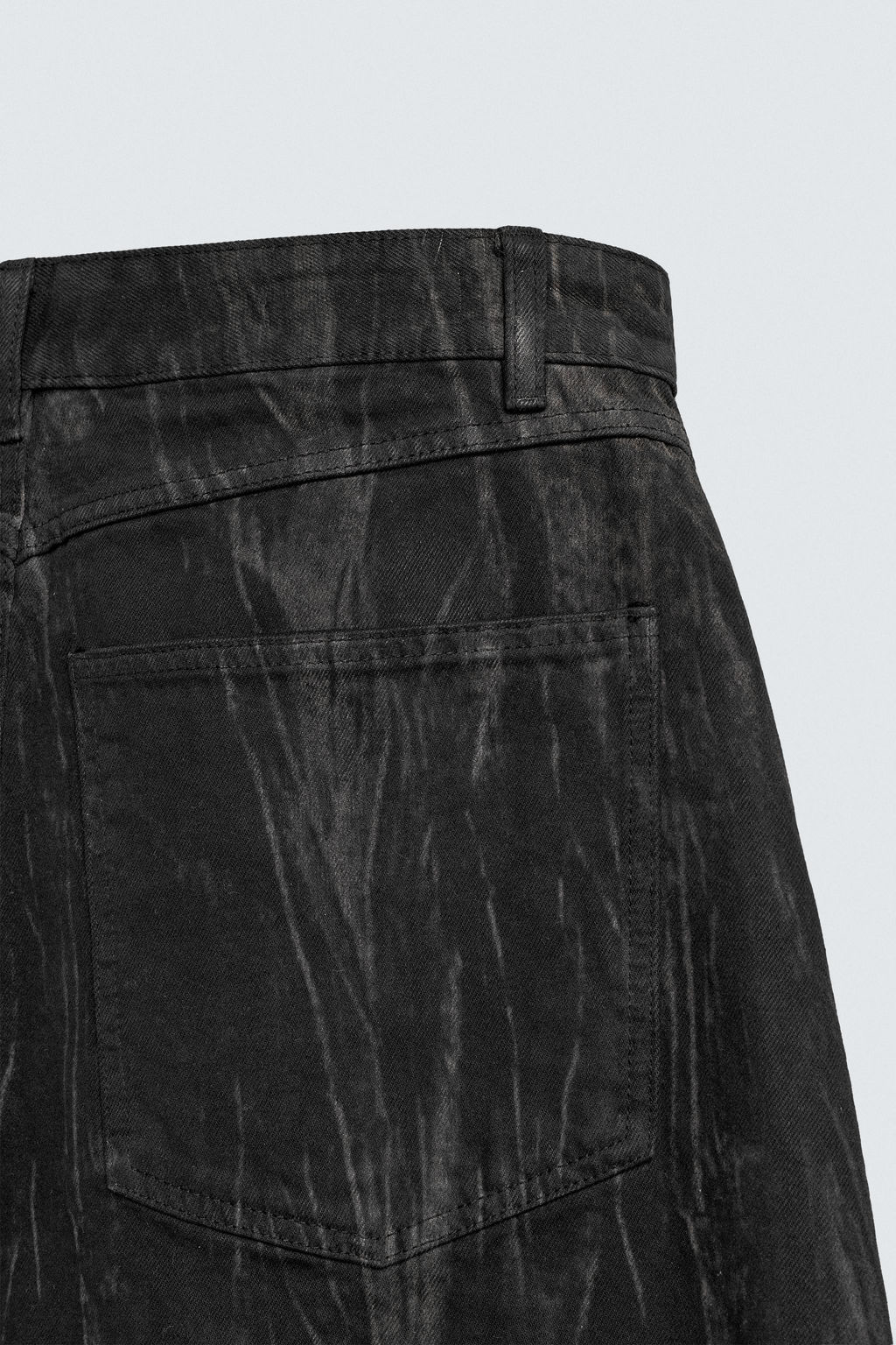 JORTS DENIM ESTAMPADO LAVADO / Negro - Zara фото 10