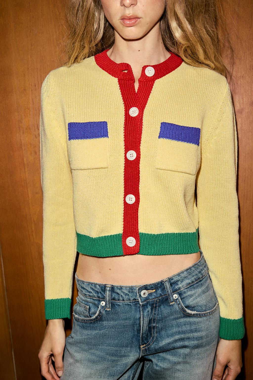 COLOUR BLOCK CARDIGAN - Zara фото 4
