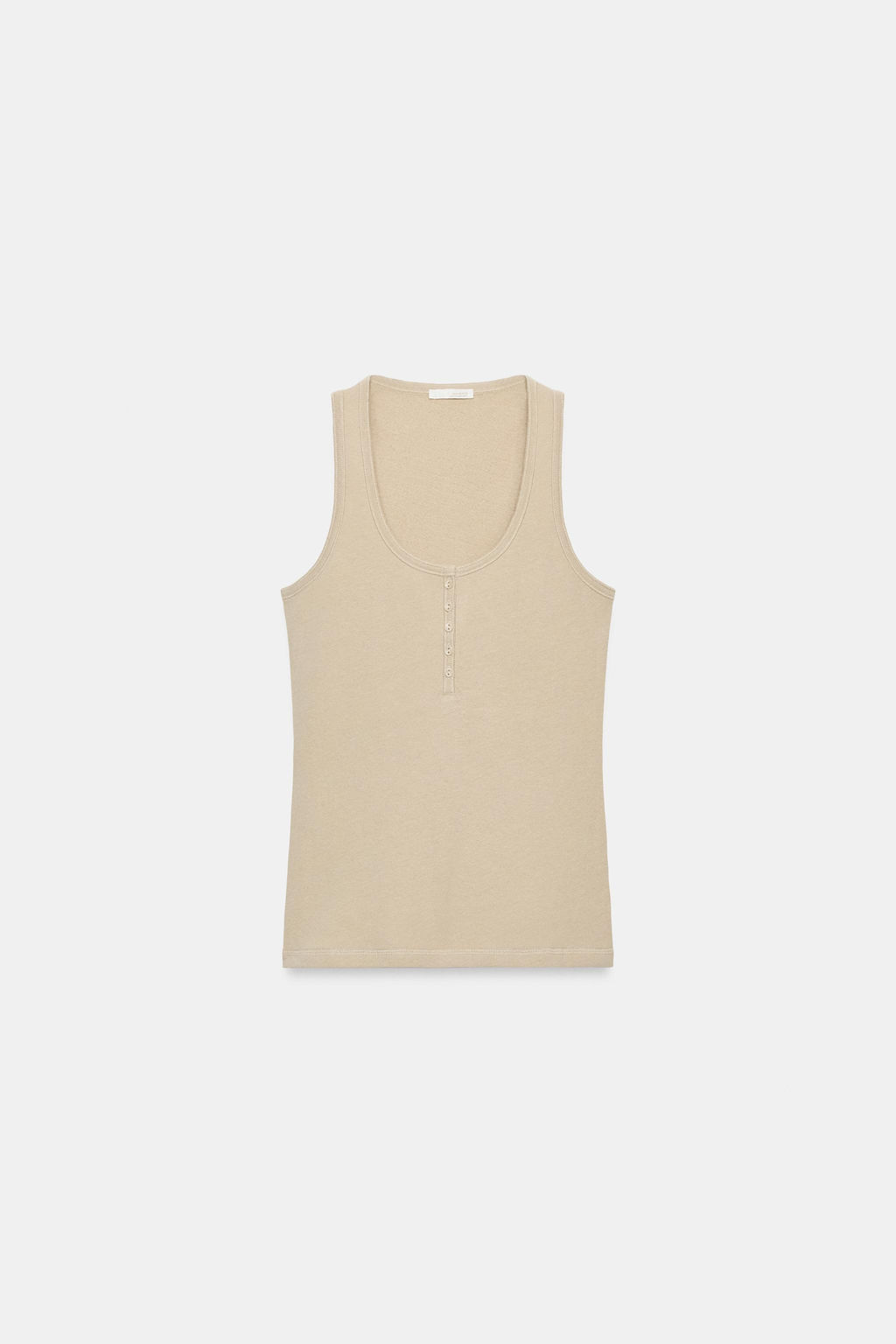 TOP BOTONES CON LINO / Piedra