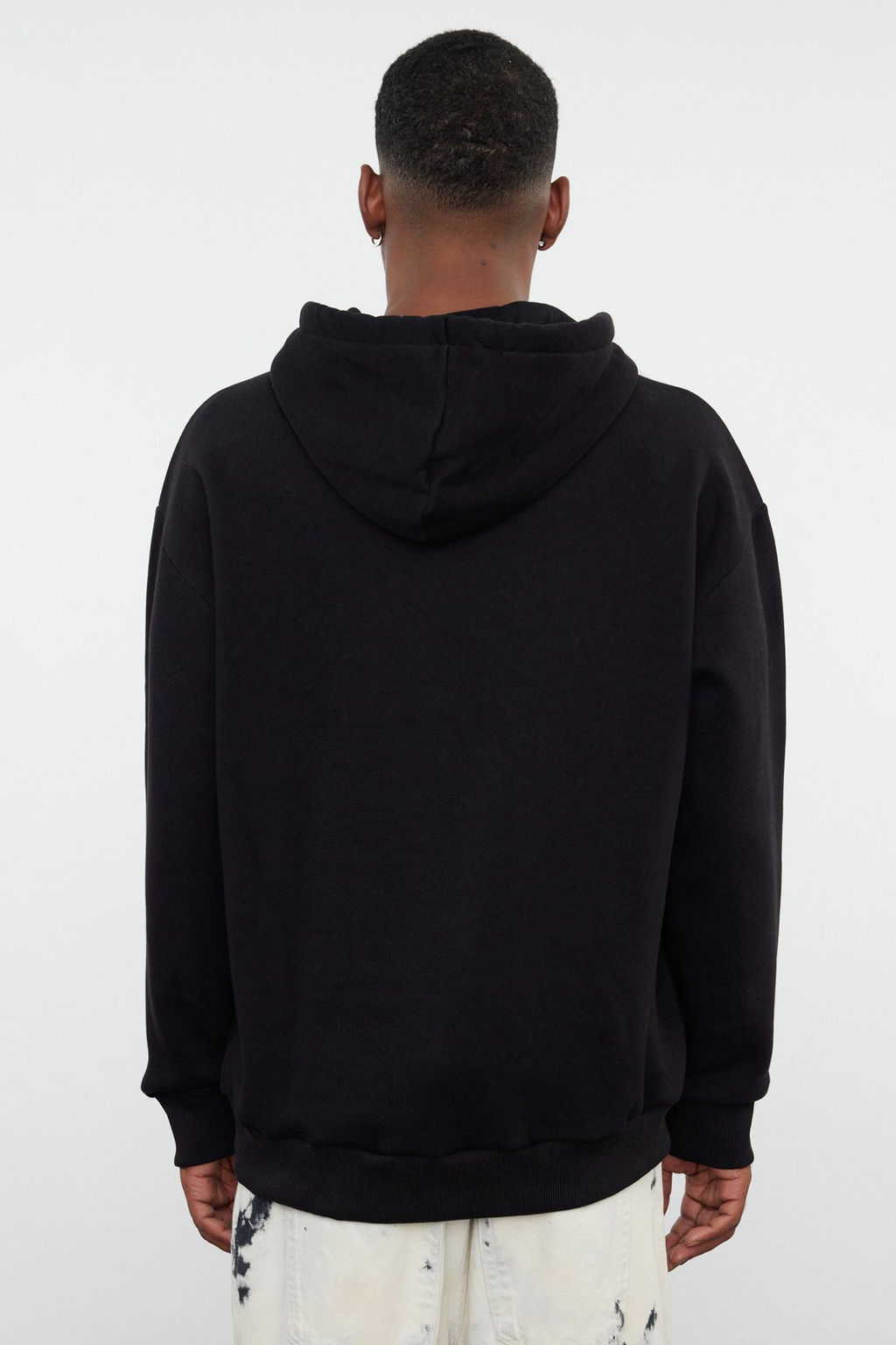 TRENDYOL MAN Mor Oversize/Genis Kesim Kapusonlu Ici Polar/S?cak Tutan Nak?sl? Sweatshirt TMNAW25SW00030 - Trendyolmilla фото 5