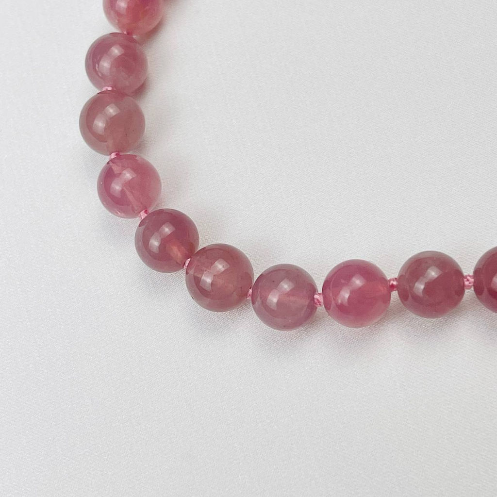Колье из мадагаскарского Розового кварца 42 см +