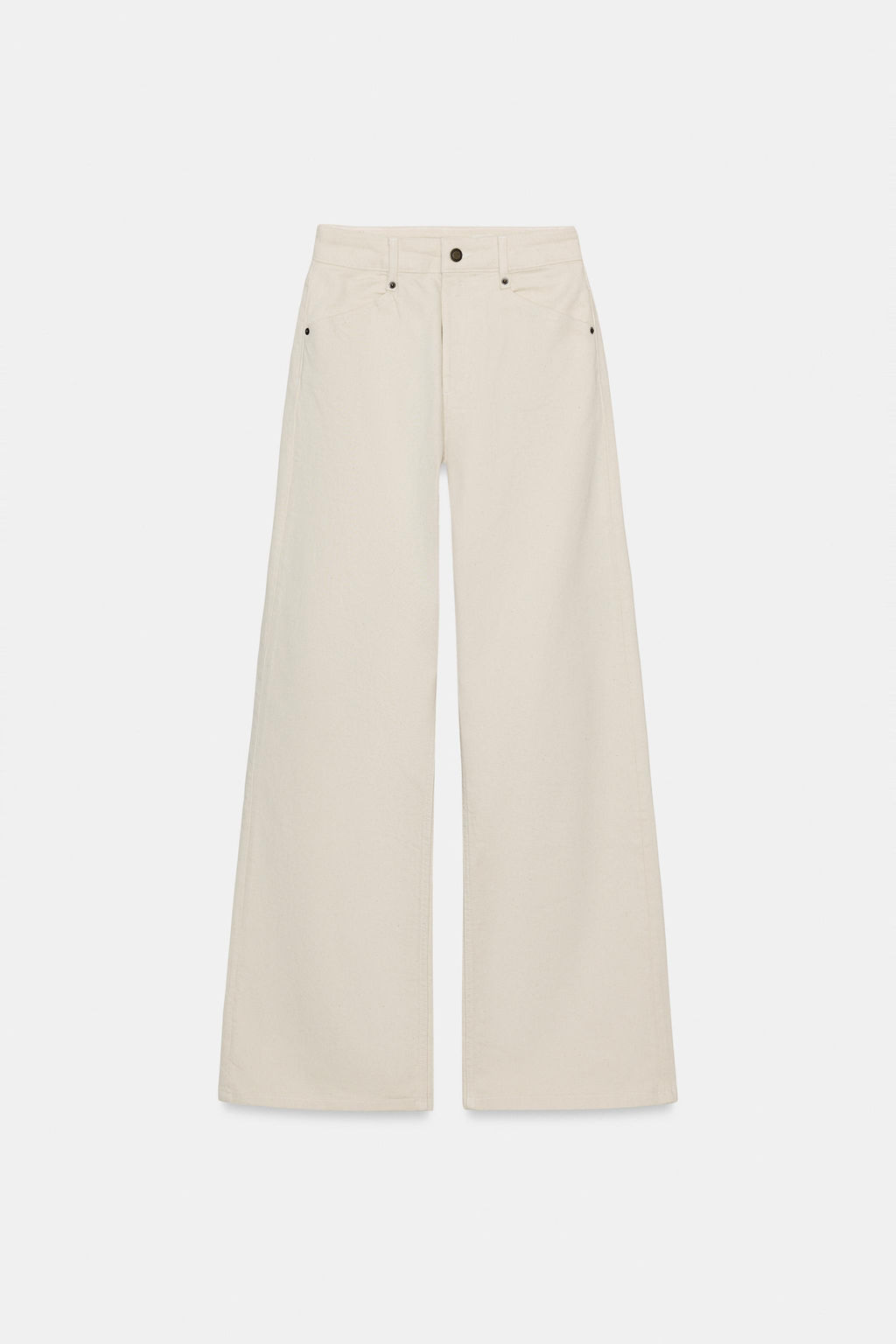 JEANS ZW COLLECTION WIDE LEG TIRO ALTO / Crudo - Zara фото 6