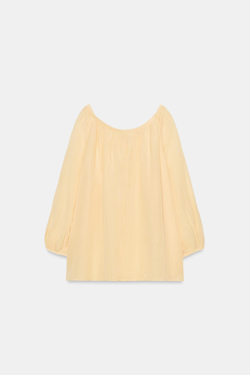 BLUSA CON LINO ZW COLLECTION / Amarillo pastel - Zara фото 7