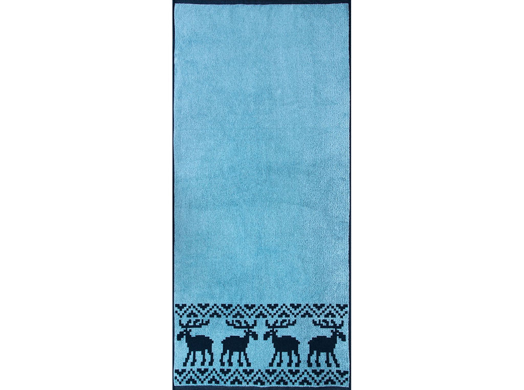 Полотенце махровое 6с102.411ж1 Оленики(джинс) 67х150см