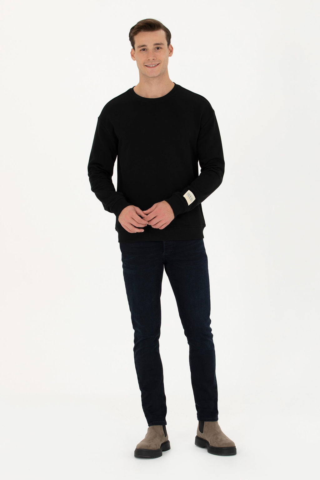 Erkek Siyah Sweatshirt