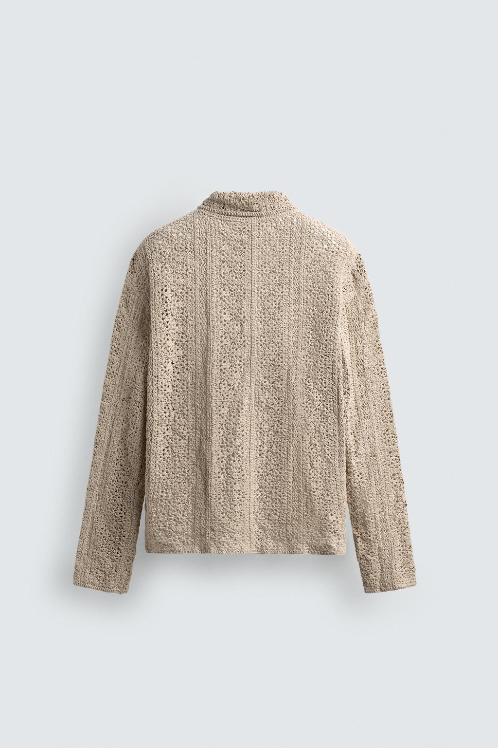 CROCHET TEXTURED OVERSHIRT - Zara фото 9
