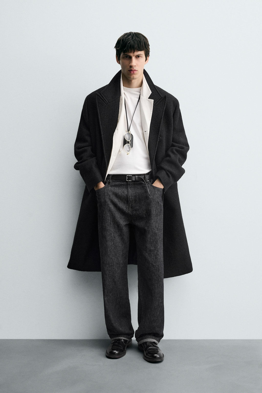 WOOL COAT BOUCL_ TEXTURE