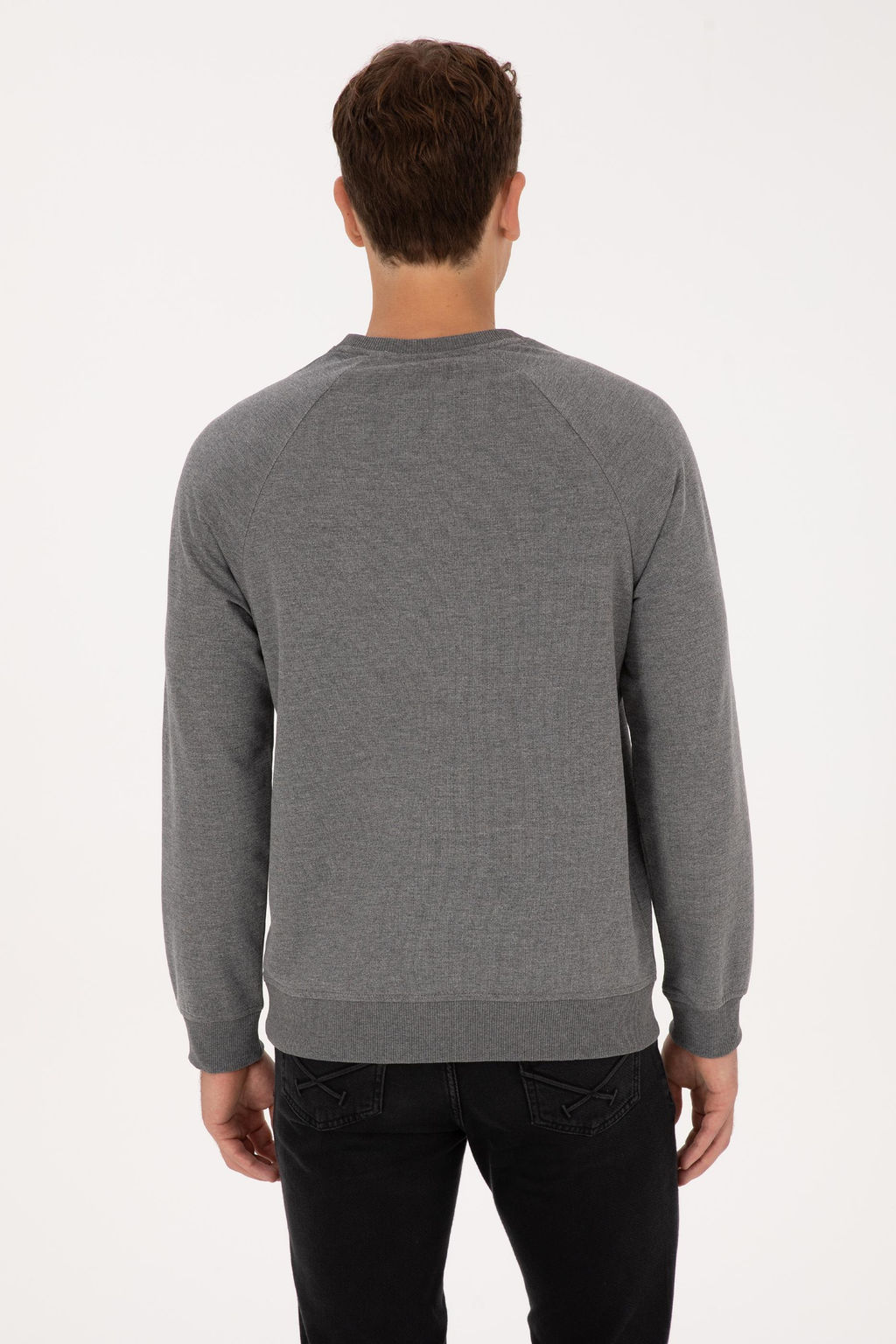 Erkek Antrasit Melanj Basic Sweatshirt - U.s. polo assn фото 12