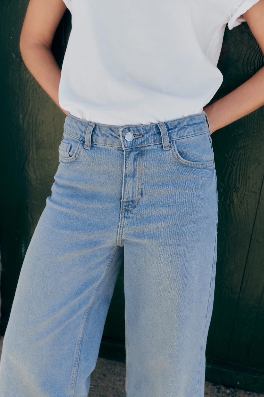 JEANS Z1975 CULOTTE TIRO ALTO COMFORT / Azul claro - Zara фото 15