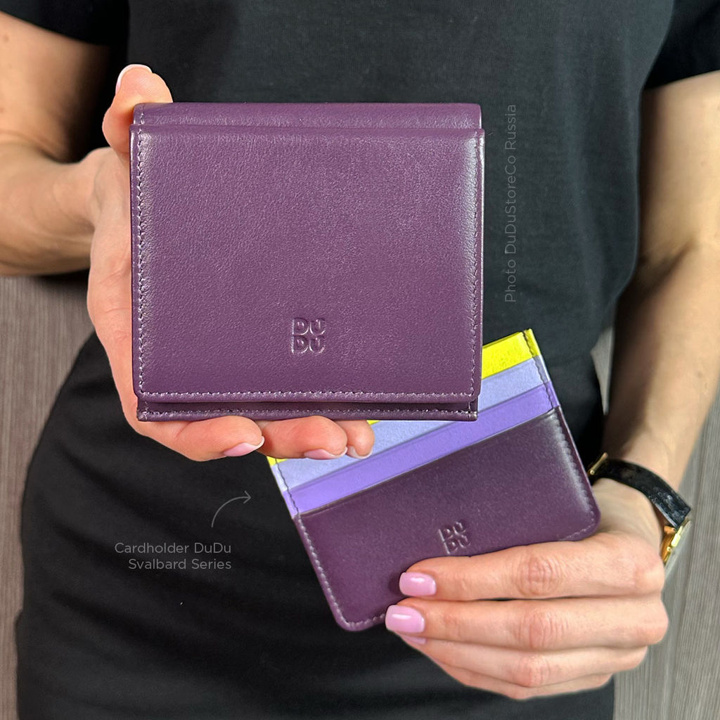 Итальянский кожаный кошелек DuDu серии Flavio | темно-фиолетовый - Dudubags фото 7