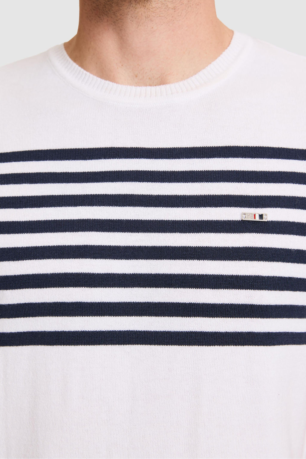 Erkek Slim Fit Bisiklet Yaka Beyaz Triko TiЕГrt - U.s. polo assn фото 6
