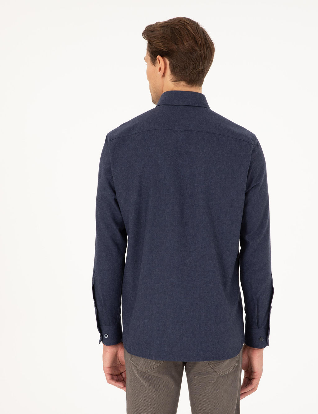 Lacivert Regular Fit Uzun Kollu G_mlek - Pierre cardin фото 5