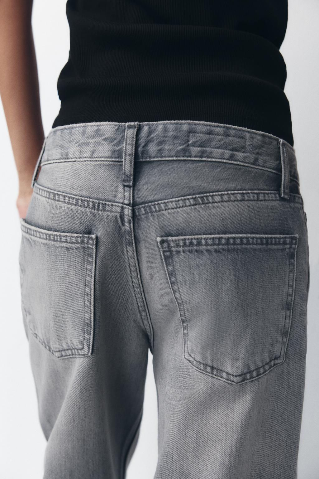 TRF WIDE-LEG MID-RISE FULL LENGTH JEANS - Zara фото 7