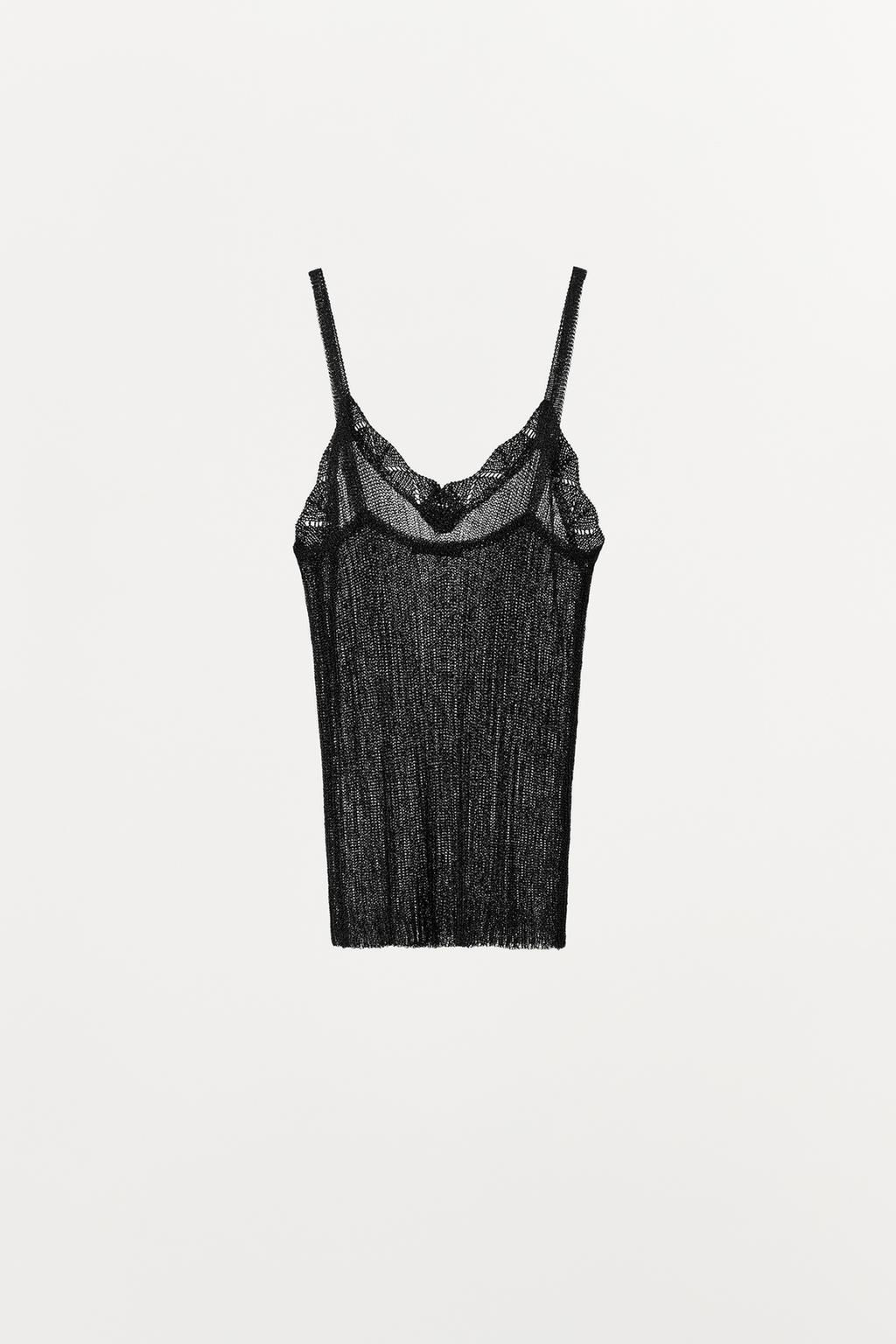 METALLIC THREAD KNIT TOP - Zara фото 4