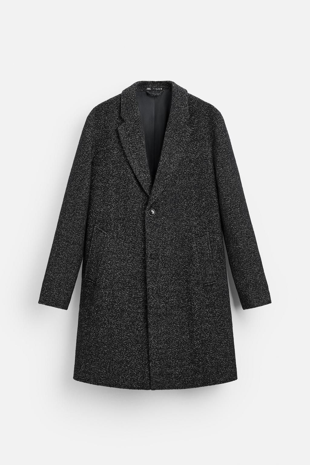 TEXTURED HERRINGBONE COAT - Zara фото 6