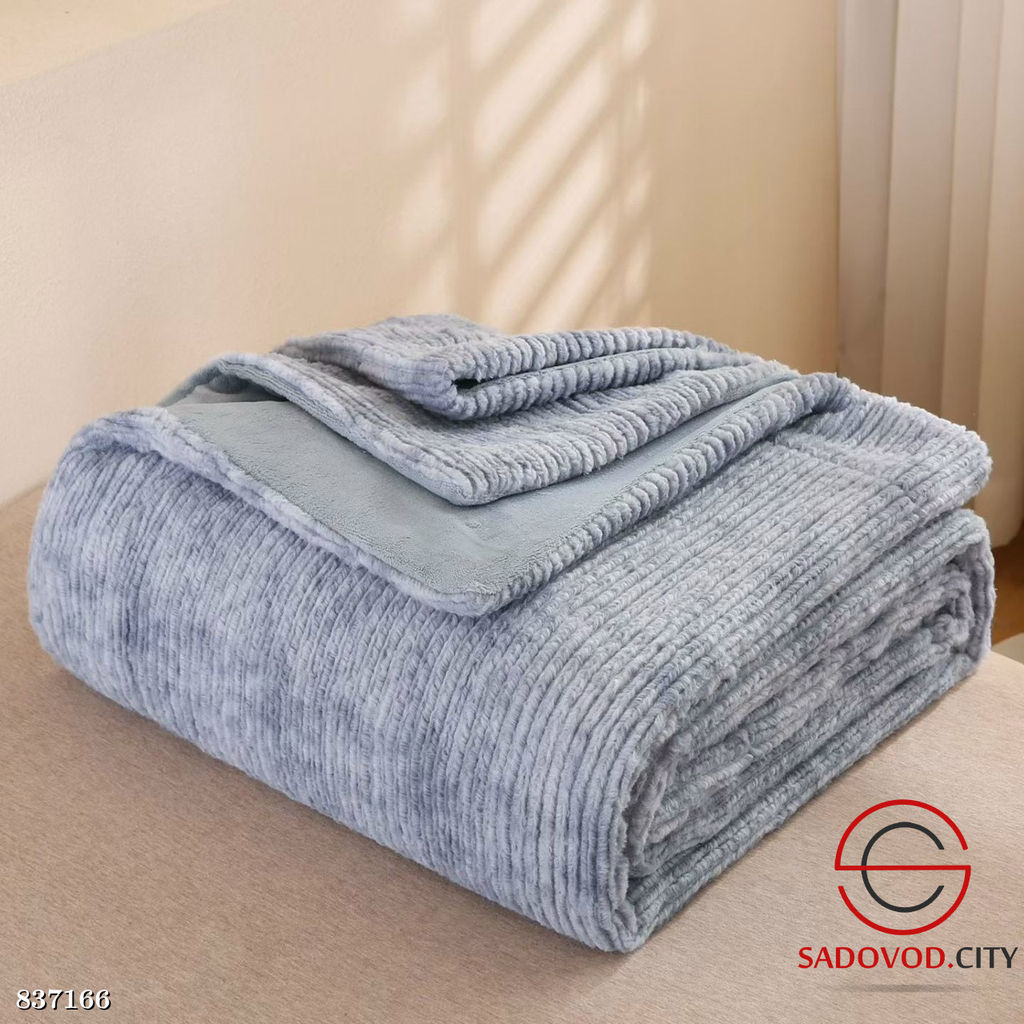 Плед на кровать из норковой нити