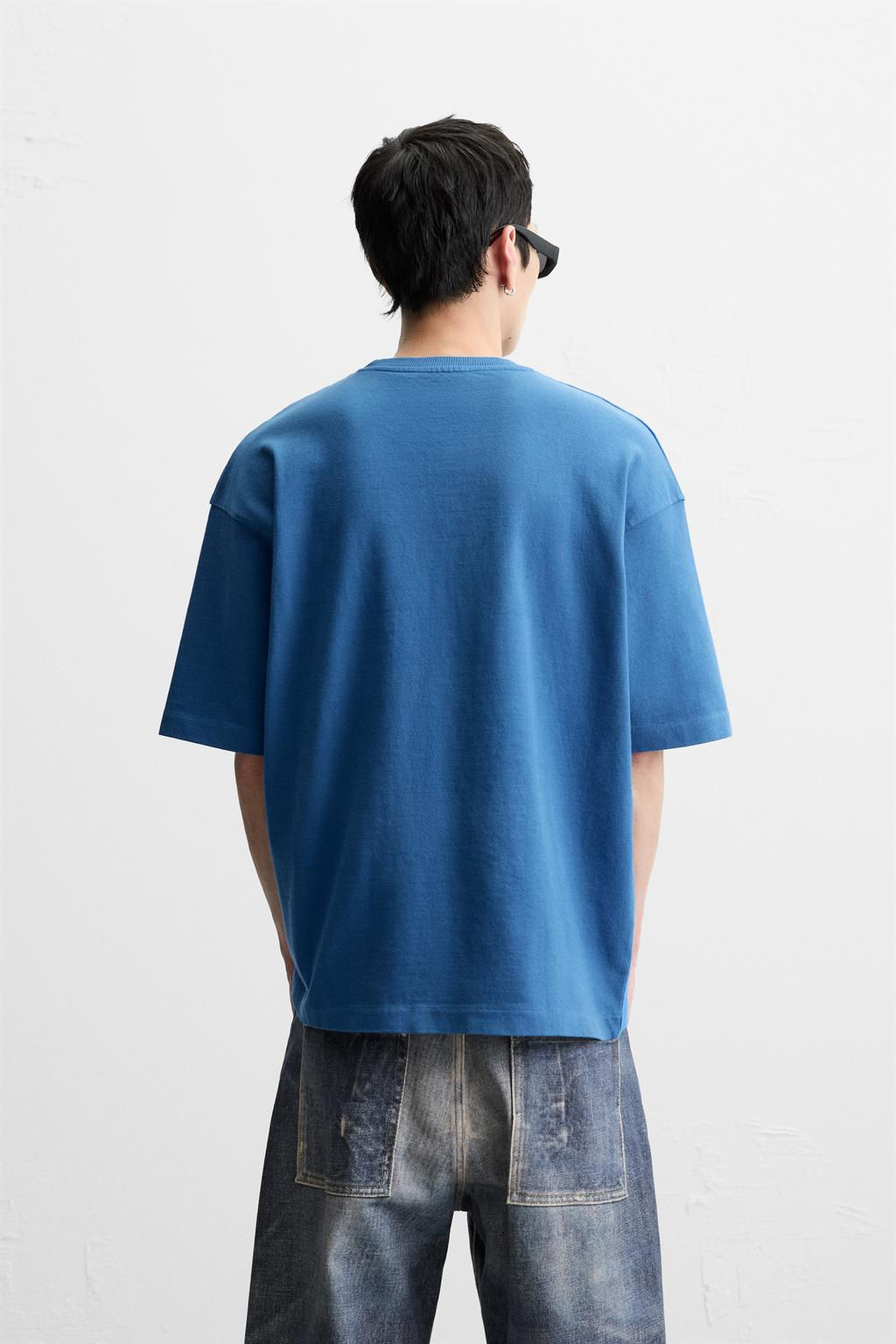 RELAXED FIT SPRAY WASH T-SHIRT - Zara фото 3