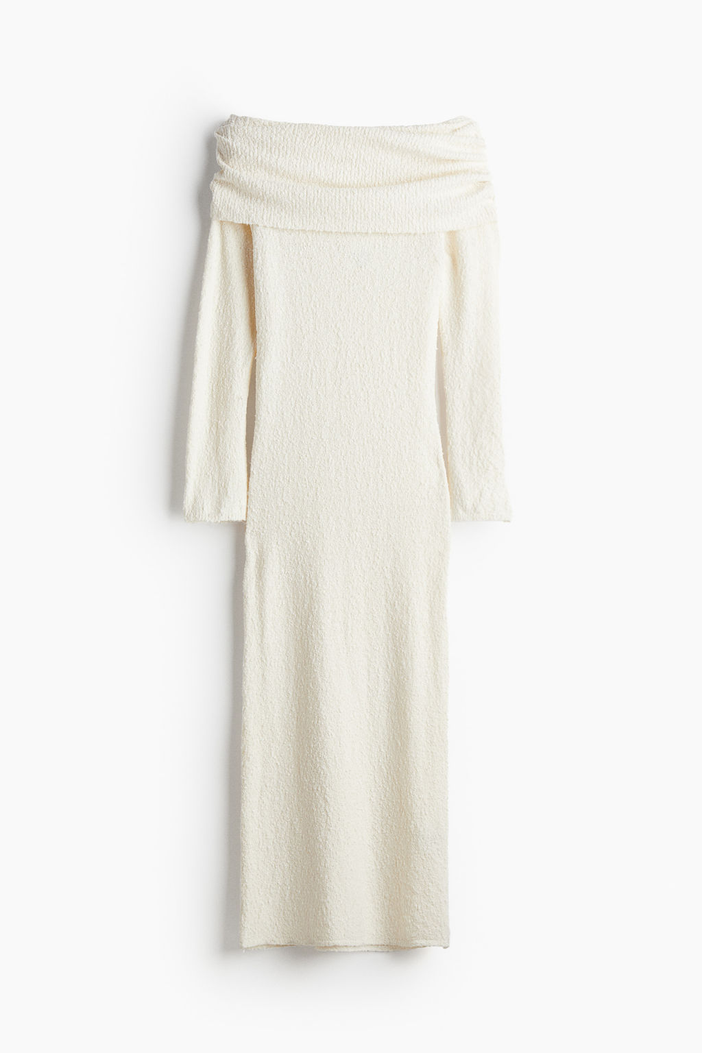 Vestido off-the-shoulder en punto boucle - H&m фото 7