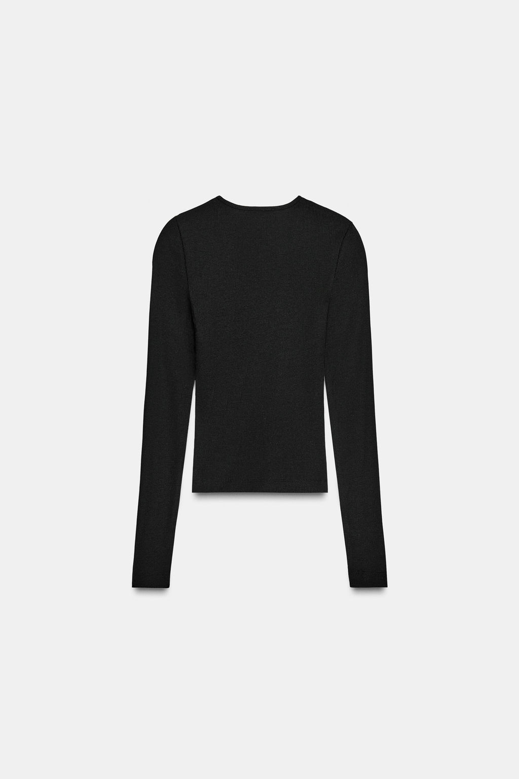 LONG SLEEVE RIBBED TOP - Zara фото 6