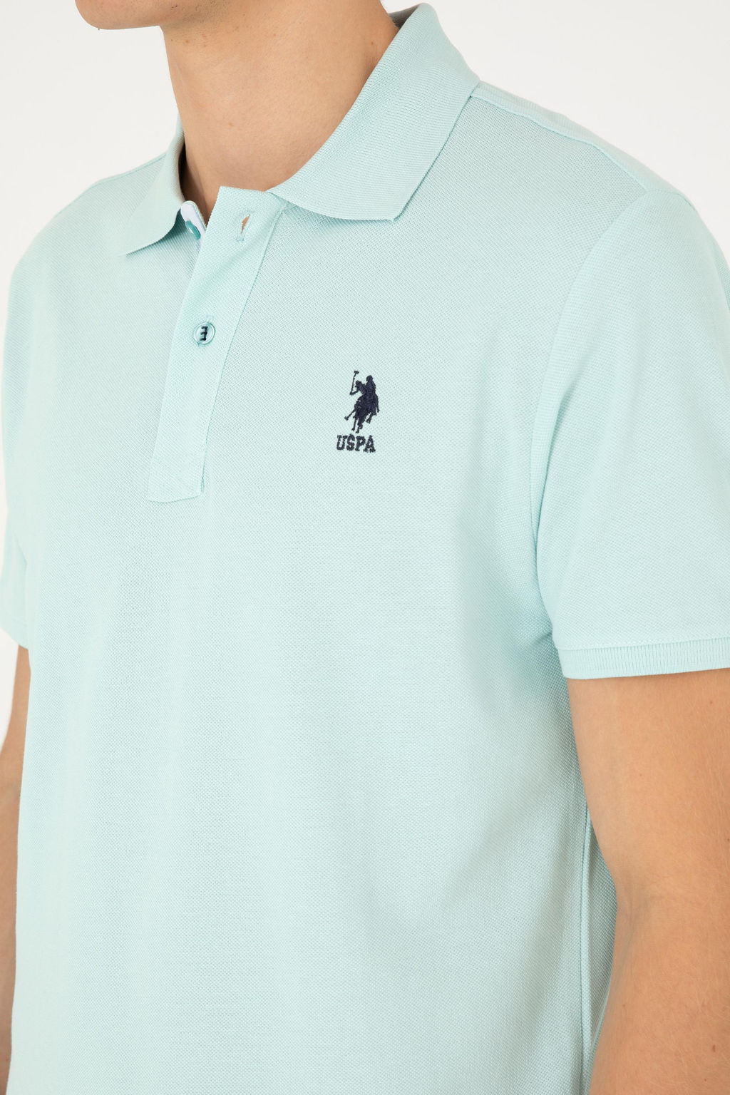 Мужская базовая футболка цвета морской волны Неожиданная скидка в корзине - U.s. polo assn фото 7