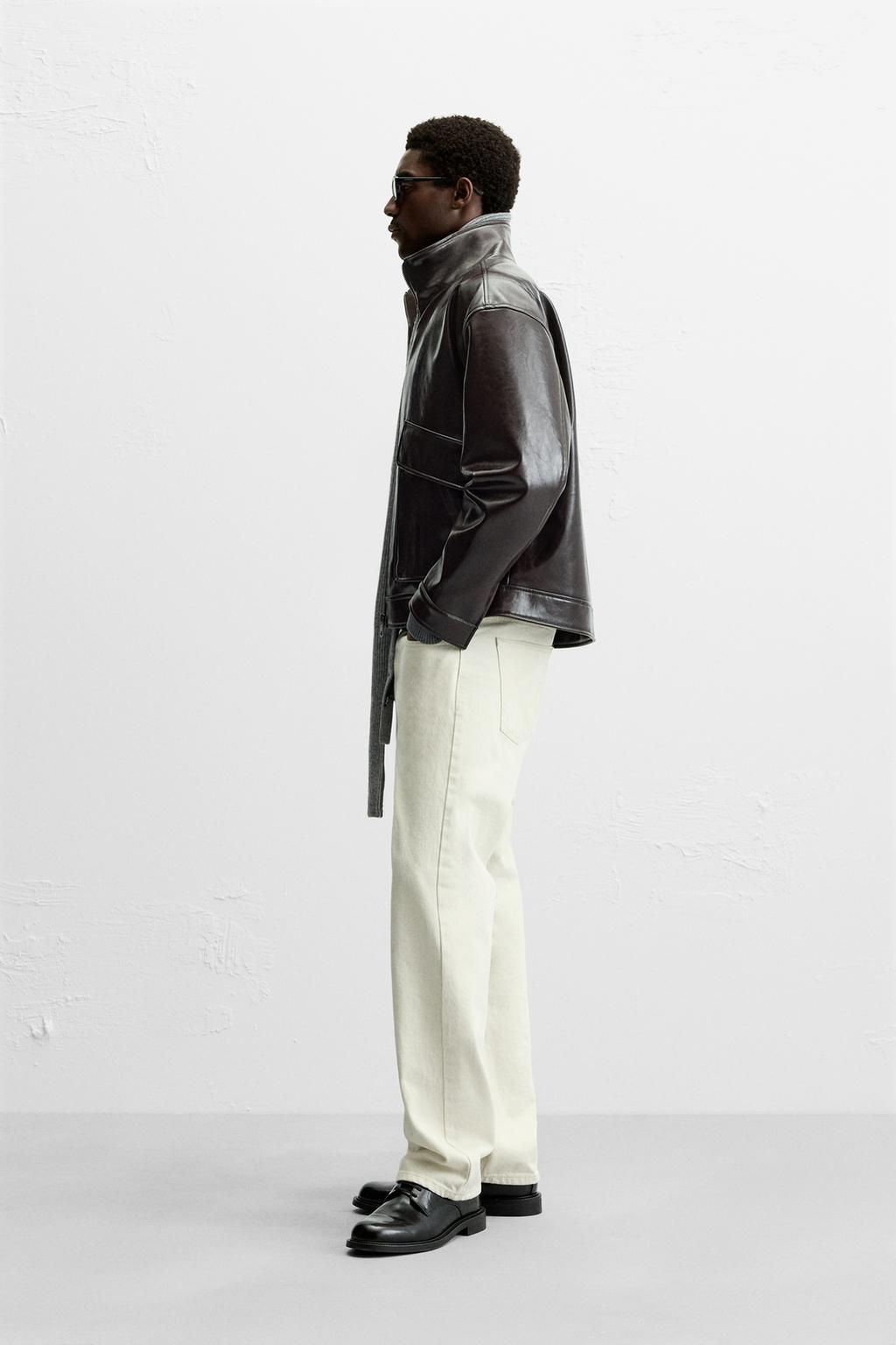 LEATHER EFFECT JACKET - Zara фото 4