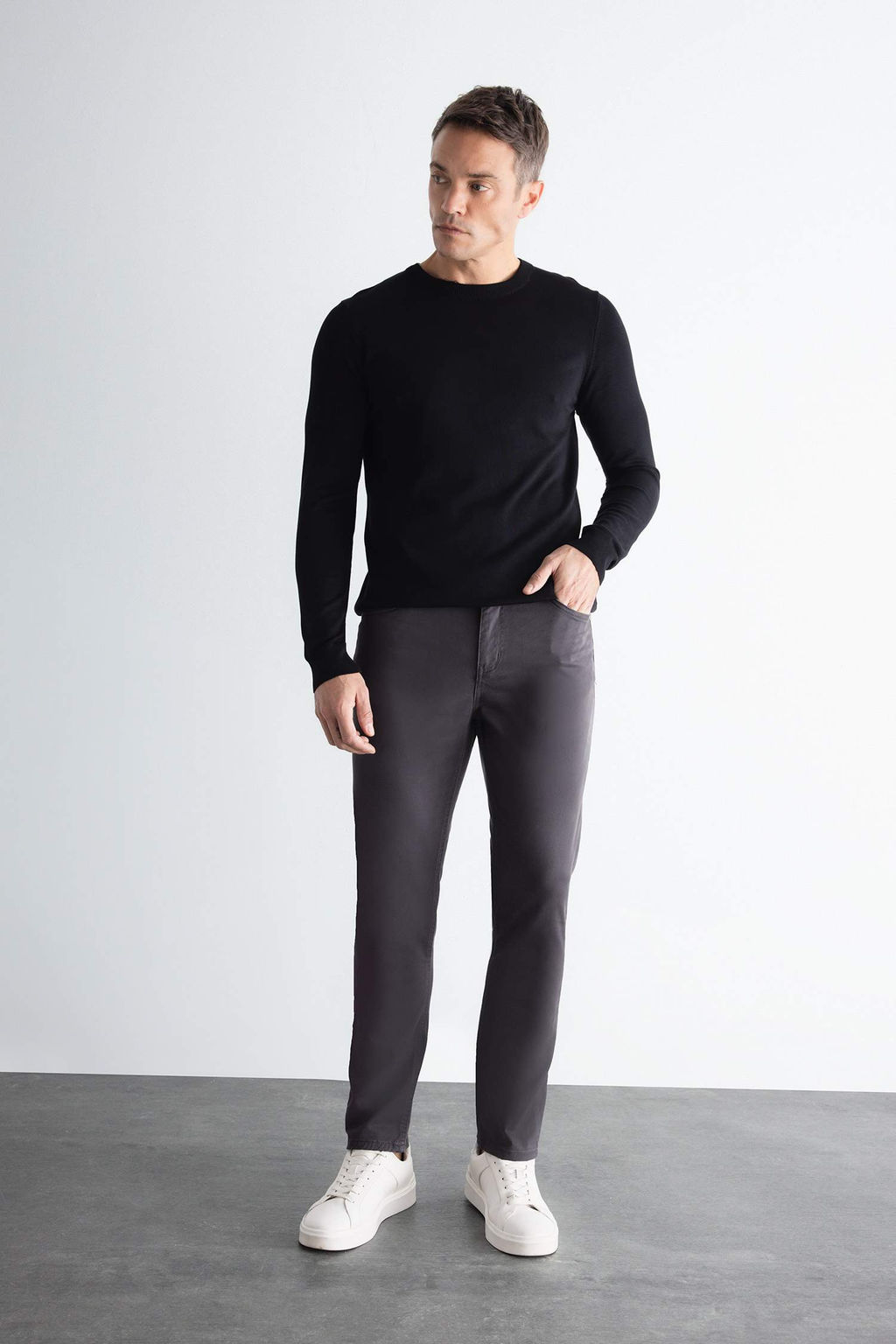 Chino Kanvas Pantolon Slim Fit Dar Kesim Pamuklu Esnek Dar Paca - Defacto фото 11
