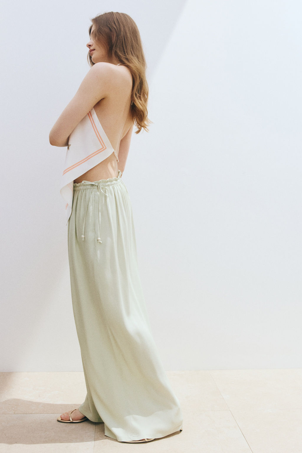 Pantal?n amplio con cord?n de ajuste - H&m фото 5