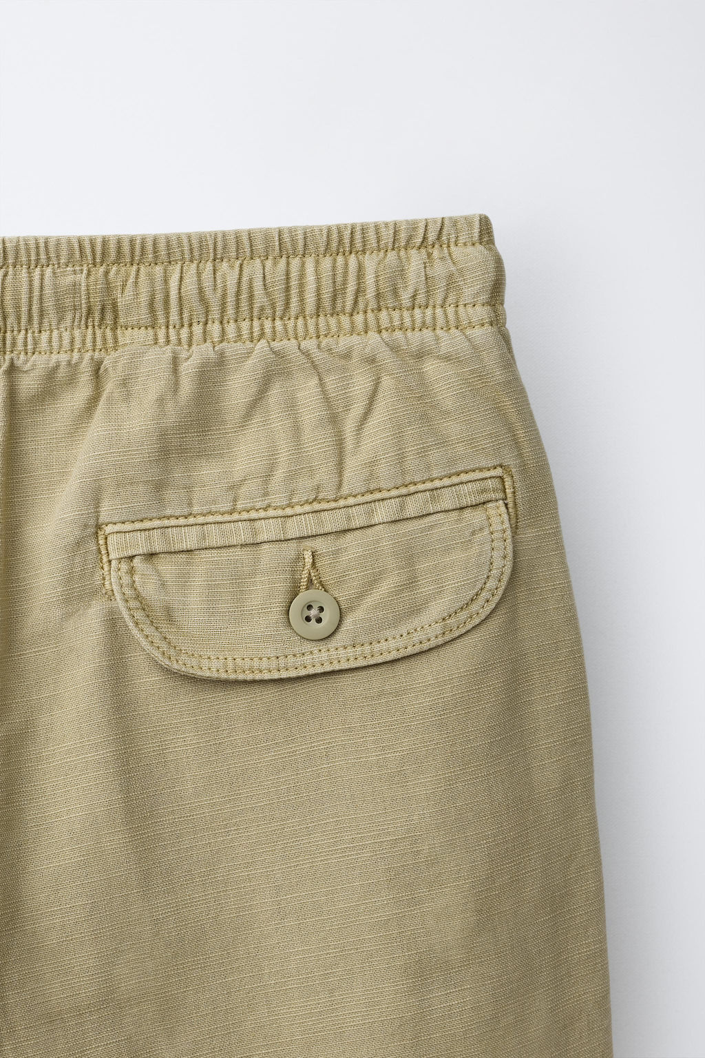 PANTAL?N FLUIDO ALGOD?N / Khaki - Zara фото 4