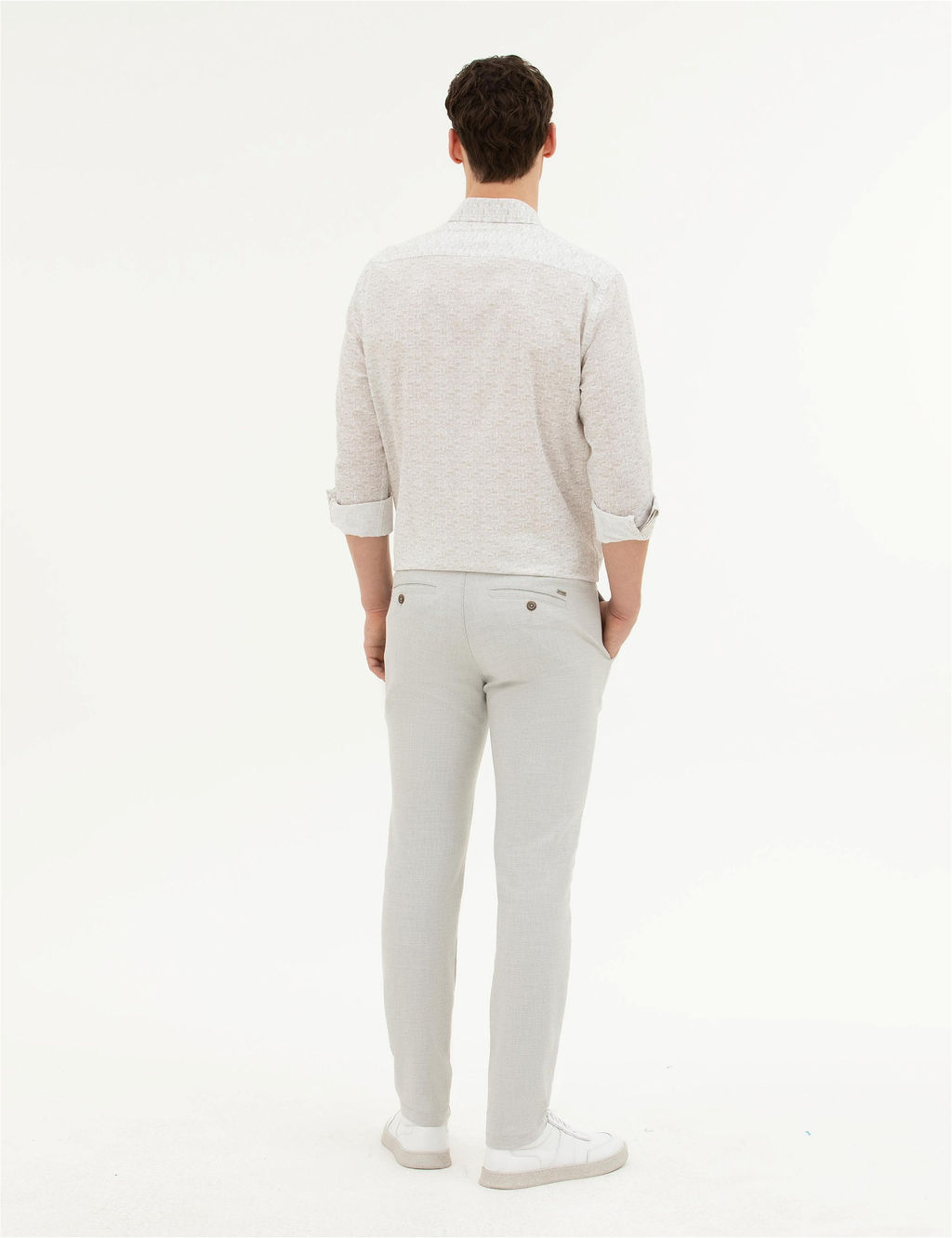 Gri Slim Fit Kanvas Pantolon - Pierre cardin фото 4