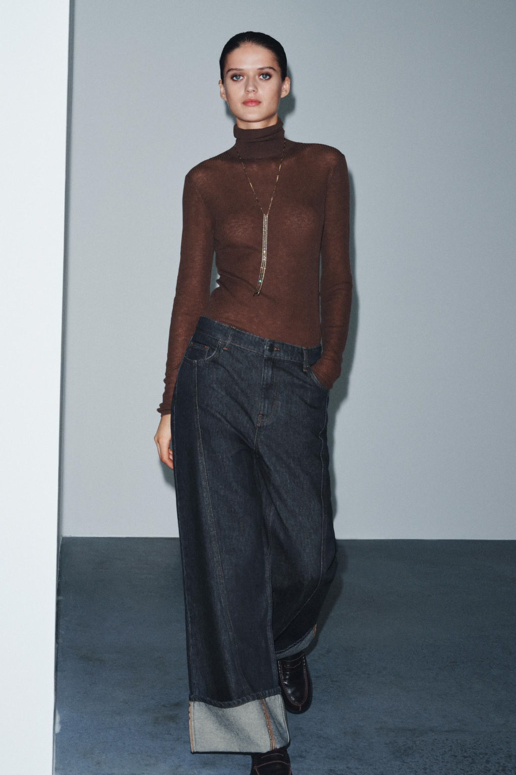 ZW COLLECTION WIDE-LEG MID-WAIST JEANS - Zara фото 8