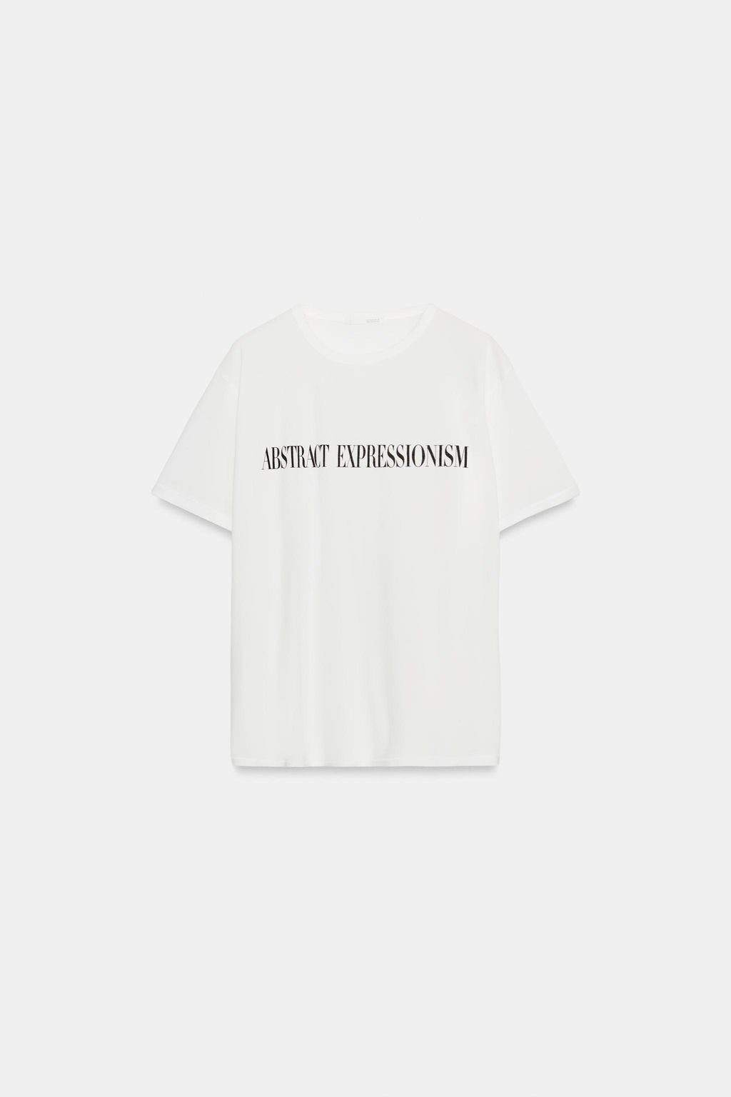 CAMISETA OVERSIZE TEXTO / Blanco roto - Zara фото 6