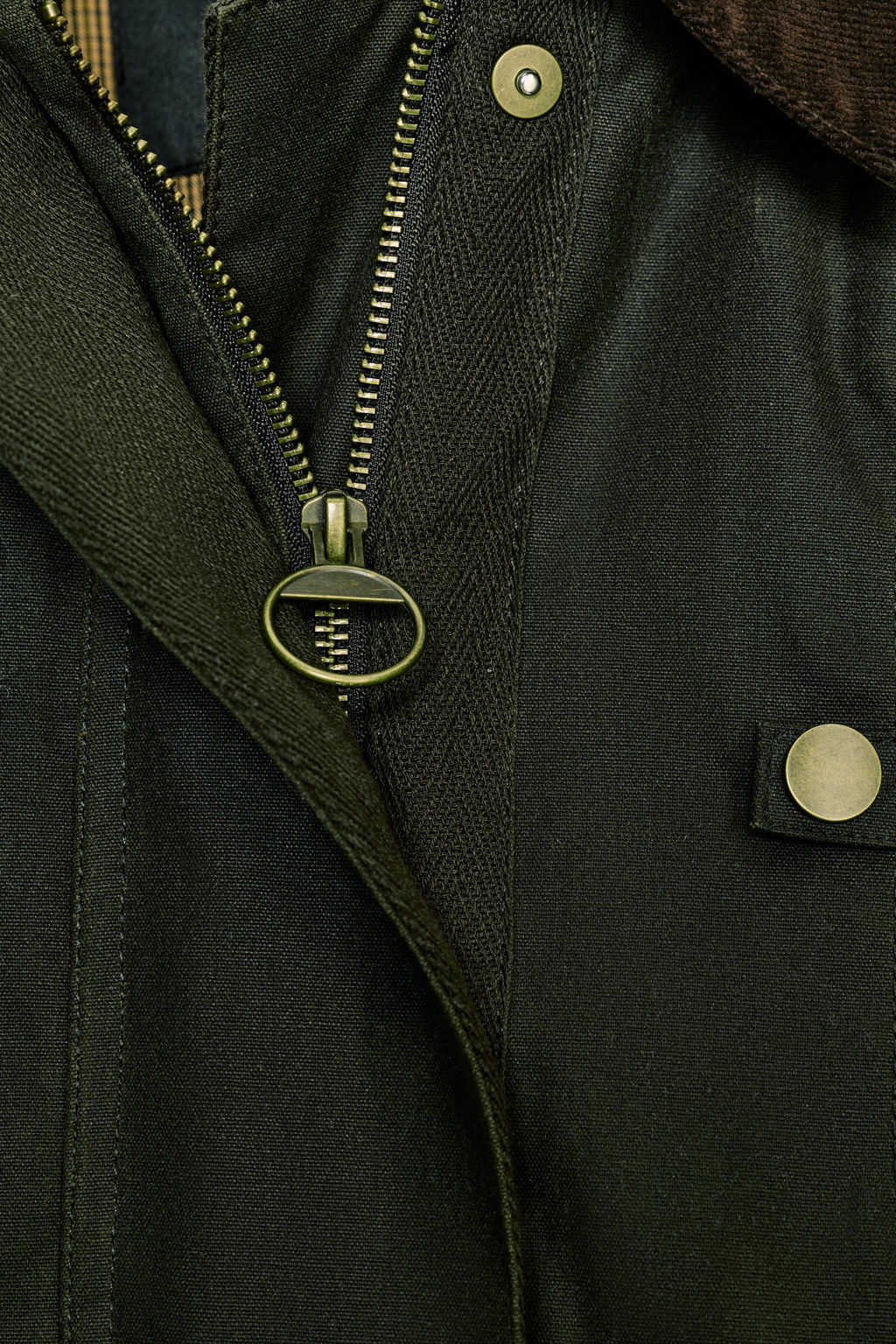 ZW COLLECTION CONTRAST COLLAR WAXED JACKET - Zara фото 12