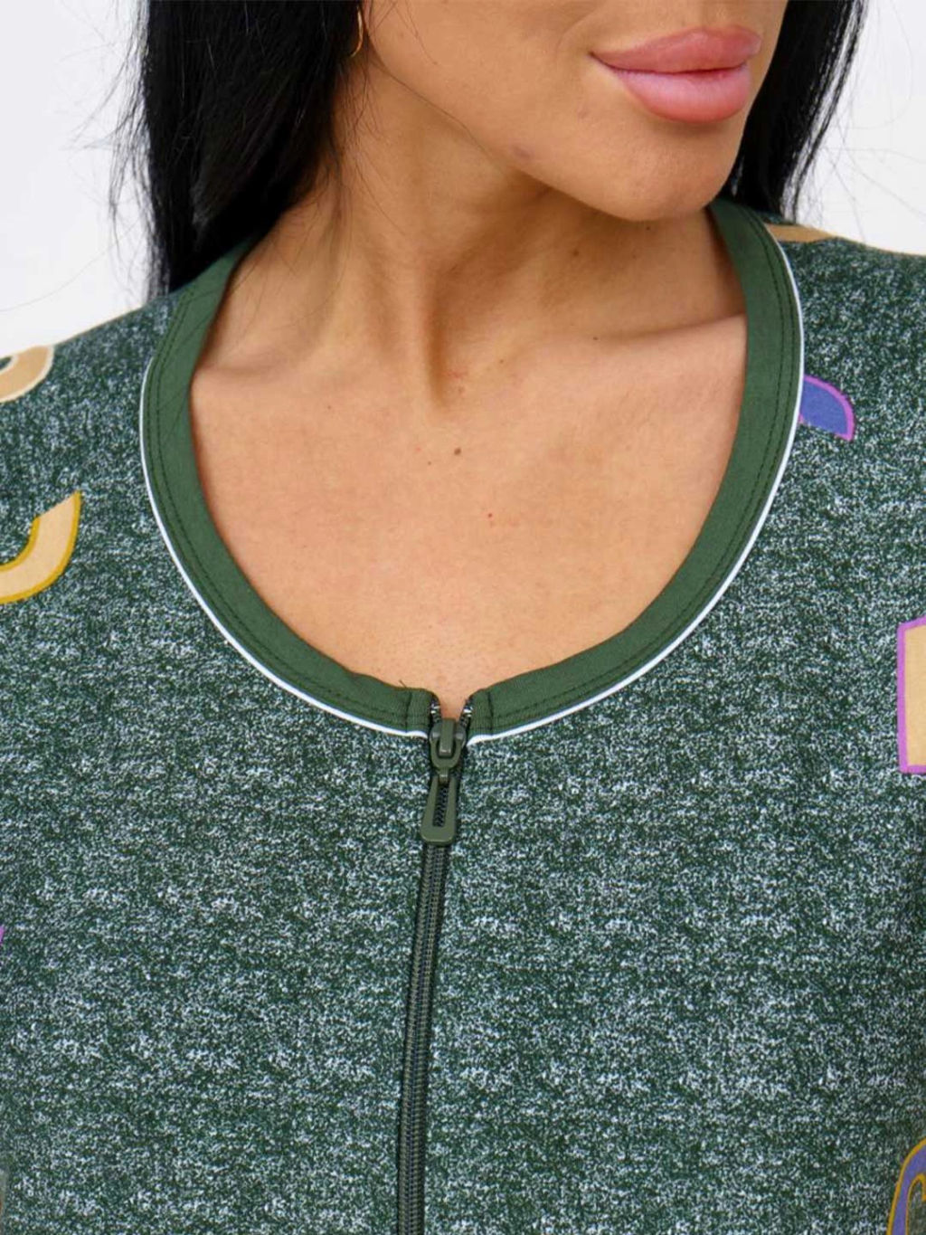 Халат женский, цвет зеленый