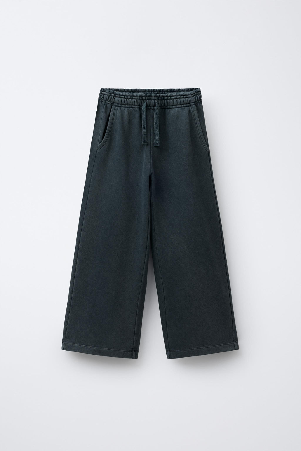 WASHED-EFFECT WIDE-LEG TROUSERS WITH STAR STUDS - Zara фото 6