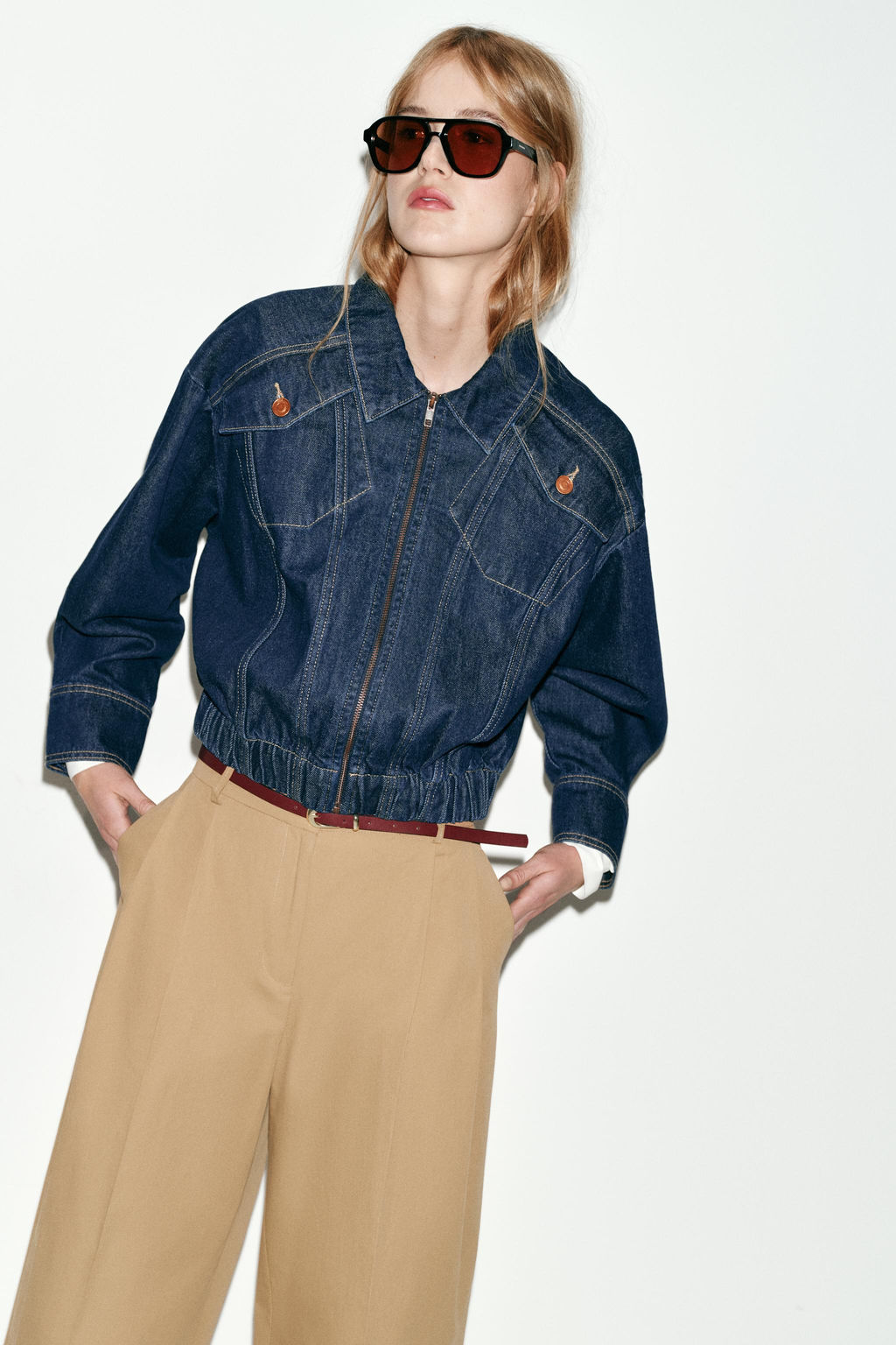 Z1975 DENIM BOMBER JACKET - Zara фото 5