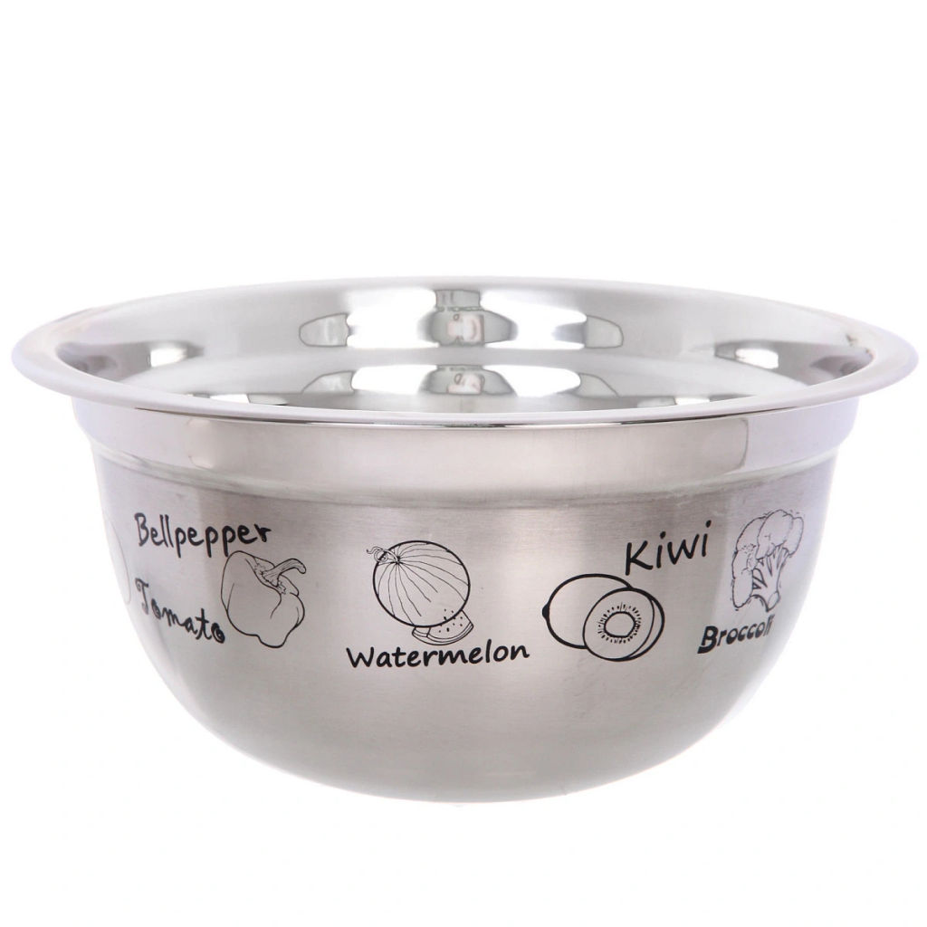 Миска из нержавеющей стали 2,6л 24*11,2см с рисунком